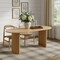 Homeroots 79" Natural Solid Wood Double Pedestal Base Oval Dining Table 712134 - alternate 4