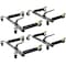 Wrightmaster Set of 4 Wheel Dolly Car Skates, Hydraulic Tire Jack, Ratcheting Foot Pedal Lift, 1,250lbs Gray ZR-W465S00027 - alternate 4
