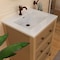Whitehaus Collection 25 in Countertop Vanity Sink with Integrated Rectangular Bowl, Single Faucet Drilling and Overflow WHCS2522-1H - alternate 4