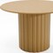 Homeroots 46" Brown Solid Wood Pedestal Base Round Top Dining Table 720985 - alternate 3