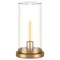 Homeroots 13" Brass Metal Table Lamp With Clear Cylinder Shade 546135 - alternate 2