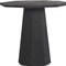 Homeroots 30" Black Solid Wood and Wood Round Pedestal End Table 605614 - alternate 2