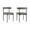 Armen Living Shannon Dining Chair with Matte Black Iron and Light Gray Faux Leather - Set of 2 LCSNSIBLKPGRY - alternate 1
