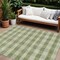 Homeroots 10' X 14' Green And Light Green Plaid Washable Indoor Outdoor Area Rug 595480 - alternate 1