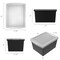 Storex 4 Gallon Storage Bin with Lid, Black 61427U06C - alternate 2