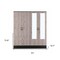Homeroots 71" Light Oak and Black Four Door Wardrobe Closet with Mirrors 403743 - alternate 2