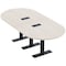 Skutchi Designs 8ft Racetrack Conference Table With Power | Harmony Series | 8 Person Meeting Room Table HAR-RAC-48X96-T.BK-K458-EBLK - alternate 1