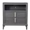 Homeroots 36in Gray Pine Poplar Solids With Mindy And Veneer Open Shelving TV Stand 404271 - alternate 1