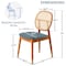 Leisuremod Holbeck Dining Chair with Upholstered Leather Seat and Beech Wood Legs, Navy Blue HC18NBU - alternate 5