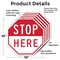 Signmission Stop Here, 10 inch X 10 inch, Aluminum Metal Signs, 5PK OC-A-5Pack-10-233 - alternate 2