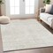 Homeroots 9' X 12' Ivory And Gray Geometric Washable Indoor Outdoor Area Rug 594561 - alternate 4