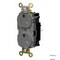 Hubbell Wiring Device-Kellems Straight Blade Receptacle, 5-20R, 20 A, 125V AC, 2 Pole, 3 Wire, Surface Mount, Grounded HBL5362STGYTR - alternate 2