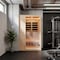 Saunaspa Infrared Cabin Sauna, Canadian Hemlock Wood, Low EMF Heating Panels, Chromotherapy, Glass Door MNSC0022-2P - alternate 3