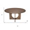 Homeroots 60" Natural Solid Wood Pedestal Base Round Top Dining Table 659074 - alternate 4