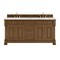 James Martin Vanities Brookfield 72 in. Double Vanity, Honey Oak w/3 CM Carrara White Marble Top 547-V72-HNO-3CAR - alternate 1