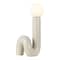 Jonathan Y Katya 18" Scandinavian Minimalist Ceramic Spiral Tube LED Table Lamp, Light Gray JYL5500D - alternate 1