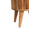 Homeroots 18" Natural Solid Wood Oval Two Drawer Nightstand 651547 - alternate 7