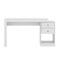 Homeroots 58" White Wood Writing Desk With Two Drawers 723768 - alternate 4