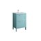 Homeroots 24" Blue Wood Freestanding Bathroom Vanity With White Sink And Two Drawers 627396 - alternate 1