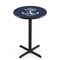 Holland Bar Stool Co 42" Blk Wrinkle US Naval Academy NAVY Pub Table, 36" dia. Top L211B4236USNavA - alternate 1