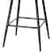 Elama 2 Piece Diamond Stitched Faux Leather Bar Chair in Black with Metal Legs ELM-799-19C-BLK - alternate 3