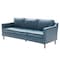 Homeroots Blue Faux Leather Modern Modular Sofa 473439 - alternate 1