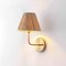 Jonathan Y Malaya 8" 1-Light Bohemian Coastal Metal Pleated Paper Shade LED Vanity Light, Beige/Brass Gold JYL1614A - alternate 7