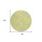 Homeroots 8' Yellow Denim Blue And Beige Round Abstract Washable Indoor Outdoor Area Rug 602607 - alternate 4