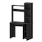 Homeroots 39" Black Computer Desk With Hutch 530194 - alternate 2