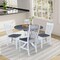 Whitewood Industries Extension Dining Tables, 45 in L, 38 in H, Parawood, 5 Piece Set K05-42DPT-C61-4 - alternate 2