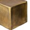 Homeroots Set of Two Black Silver And Antiqued Brass Aluminum Square Block End Tables 576789 - alternate 2