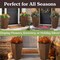 Pure Garden 2-Pack 22.4IN Tall Outdoor Planters for Porch or Patio Decor Bronze Finish 50-PL9942-BRZ - alternate 4