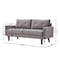 Homeroots Gray Velvet Modern Tufted Modular Sofa 473441 - alternate 3