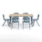 Flash Furniture 7 PC Plastic Activity Table and 6 Chairs Set, 10.5 inSeat Height-Dusty Blue YU-YCY-060-0036-RECT-TBL-DSTYBL-GG - alternate 3