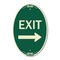 Signmission Exit Sign, Heavy Gauge Aluminum, 18 in W, 12 in H A-OV-G-1218-24045 - alternate 1