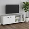 Homeroots 60in White Cabinet Enclosed Storage TV Stand 490374 - alternate 2