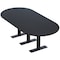 Skutchi Designs 8 Person Conference Table With Power Unit | 8' Racetrack Table | Harmony Series HAR-RAC-48X96-T.BK-U999ST19-NA - alternate 1