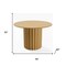 Homeroots 46" Brown Solid Wood Pedestal Base Round Top Dining Table 720997 - alternate 3