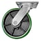 Hyw Products Heavy Duty Caster 10in x 3in Green Polyurethane on Cast Iron Wheel - Swivel 53-10S-A1-PC - alternate 1