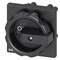 Siemens rotary operating mechanism, black 66x66 mm ground plate mounting Central hole 3LD9344-4C - alternate 1