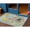 Homeroots 3' X 5' Ivory Blue And Yellow Abstract Washable Indoor Outdoor Area Rug 577962 - alternate 1