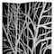 Homeroots 72" Black And White Canvas Folding Three Panel Screen Room Divider 274755 - alternate 2