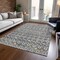Homeroots 3' X 5' Gray Ivory And Gold Geometric Washable Indoor Outdoor Area Rug 612178 - alternate 6