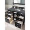 James Martin Vanities Brittany 48'' S Vanity, Black Onyx w/ Parisien Bleu Silestone Top w/FreePower Wireless Charger 650-V48-BKO-FPBL - alternate 5