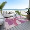 Homeroots 9' X 12' Blush And Mauve Geometric Washable Indoor Outdoor Area Rug 617900 - alternate 3