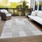 Homeroots 10' X 14' Silver Gray And Ivory Striped Washable Indoor Outdoor Area Rug 581676 - alternate 4