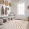 World Rug Gallery Abstract Arch Shag Area Rug 4 ft x 6 ft Beige WR121BEIGE4X6 - alternate 1