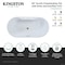 Kingston Brass 63" Acrylic Oval Double Ended Freestanding Tub with Drain, Glossy White/Polished Brass VT7DE633023C422 - alternate 5