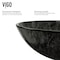 Vigo Giovanni Onyx Gray Glass 17 in. L x 17 in. W x 6 in. H Round Vessel Bathroom Sink VG07051 - alternate 4