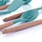 Megachef Light Teal Silicone and Wood Cooking Utensils, Set of 9 MGSP-465 - alternate 4